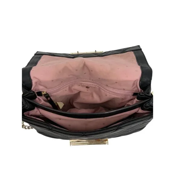 Kate Spade New York Emerson Place Lenia Black Quilted Leather Shoulder Bag - Picture 9 of 16